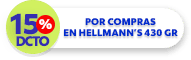 Hellmann's Mayonesa Light Frasco 430 g